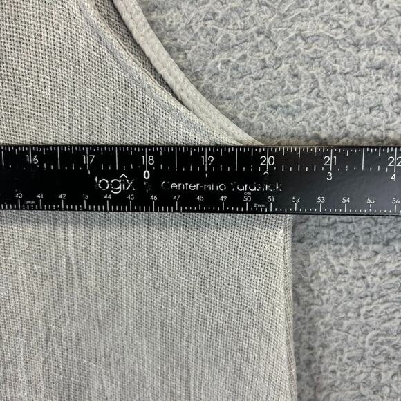 Tempo Paris Linen Dress Medium Lagenlook Boho Beachy Minimal Roomy Ruffle Flowy - Picture 7 of 10